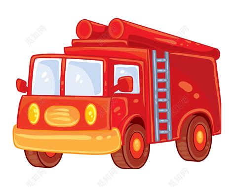 卡通消防车图片素材免费下载 - 觅知网