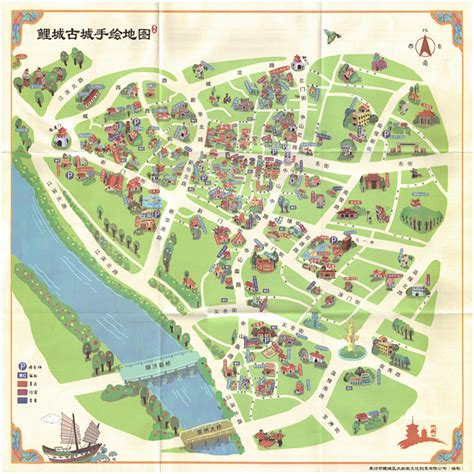 泉州鲤城区古城手绘地图