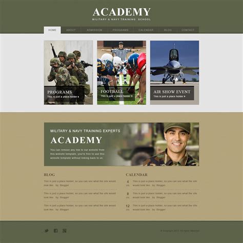 经典国外军事网站PSD - NicePSD 优质设计素材下载站