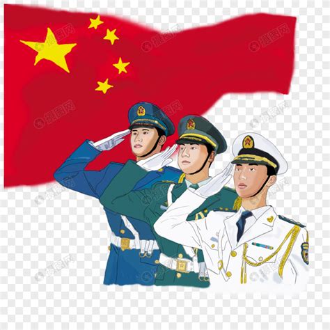 简约红色中国风八一建军节海报背景图片免费下载-千库网