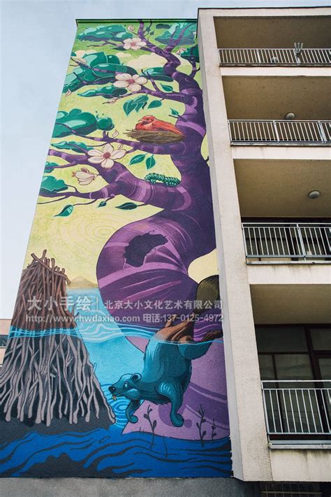 艺术“大目标”：大型户外建筑外立面墙体彩绘-大小墙体彩绘公司