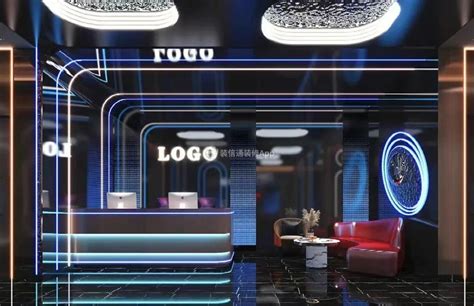 上海时尚KTV前台装修设计效果图_装信通网效果图