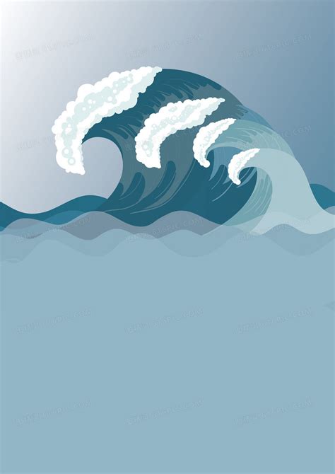 日本海浪设计图__卡通设计_广告设计_设计图库_昵图网nipic.com