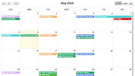 FullCalendar - Simple Calendar