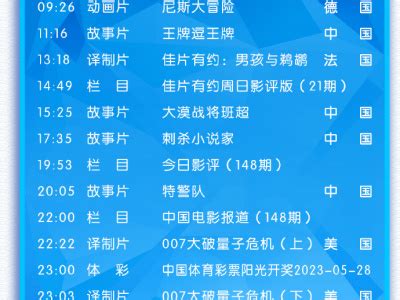 电影频道节目表5月28日 CCTV6电影频道节目单2023.5.28_特玩网