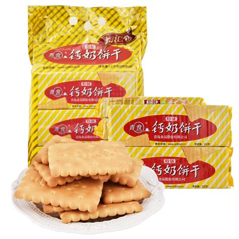 青食钙奶饼干高钙特制精制铁锌硒锌山东青岛特产怀旧早餐零食食品