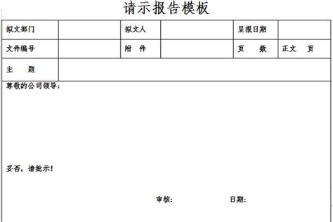 请示报告的格式及例文