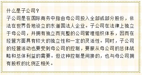 什么是子公司