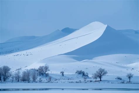 沙漠居然下雪了？罕见奇景！现实版“冰火两重天”，简直美爆