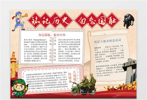 勿忘国耻感恩先烈手抄小报资料