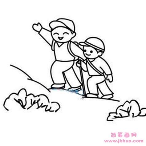 小朋友爬山的文案