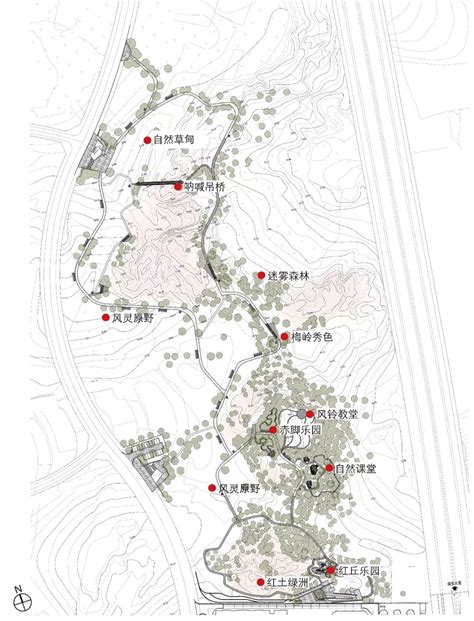南昌绿地红土公园设计，第四纪网纹红土组成的红色荒漠