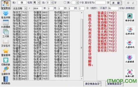 谁有免费实用专业一点的起名软件,谢谢!