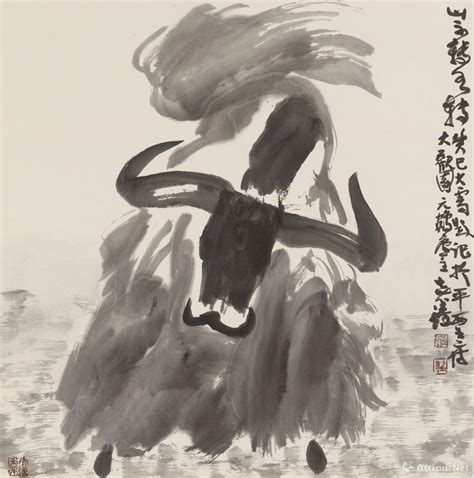 蒋志鑫画牛的作品