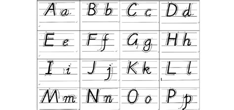 26个英文字母书写格式