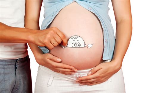 怀孕1-10个月卡通图片