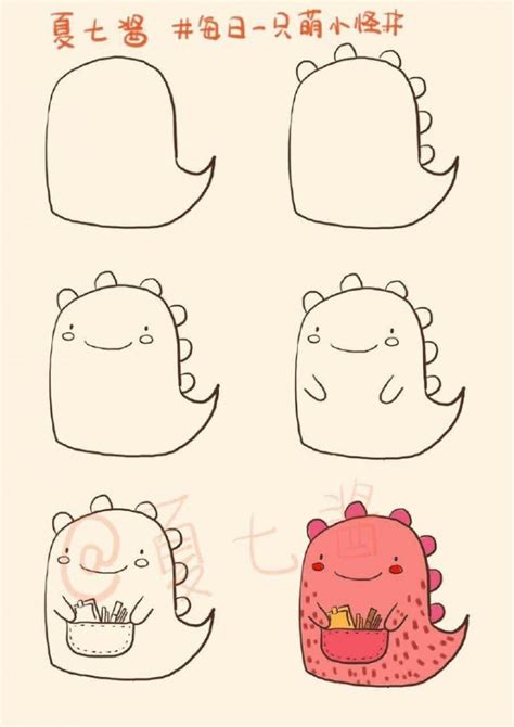 小怪兽创意儿童画3-4岁