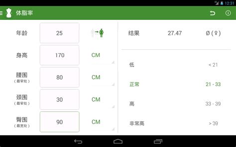 身高体重计算器