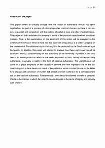 euthanasia research paper thesis