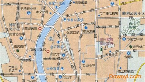 张家口市桥东或是桥西的平面地图